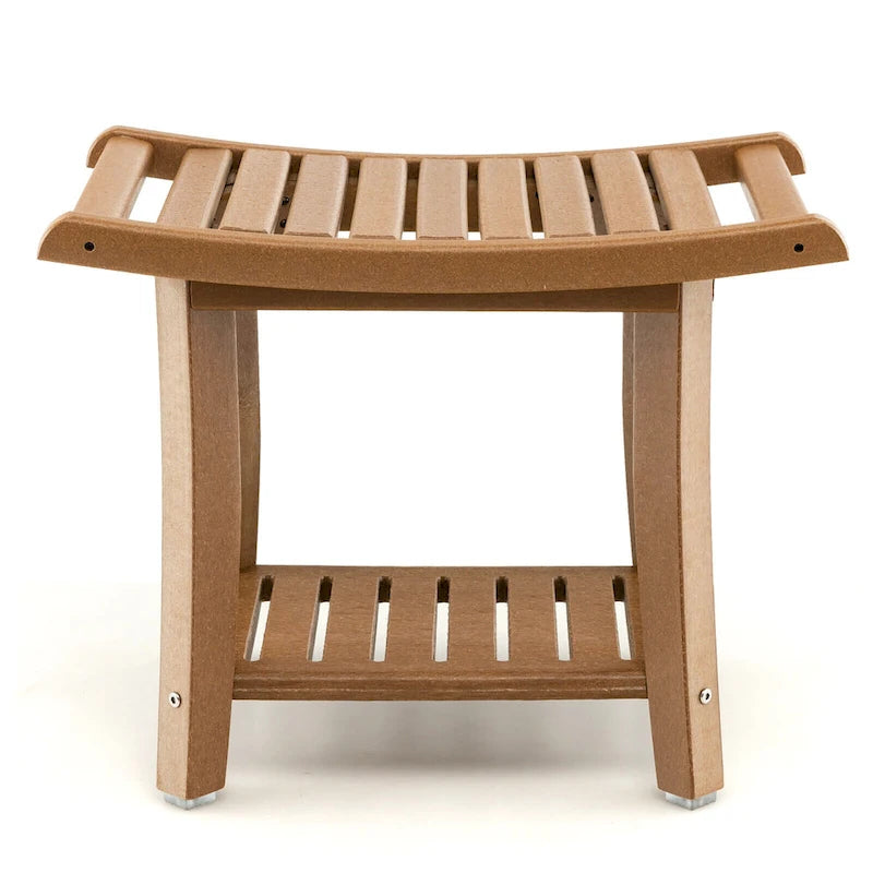 2-Tier Shower Bench Waterproof Spa Bath Stool Heavy Duty