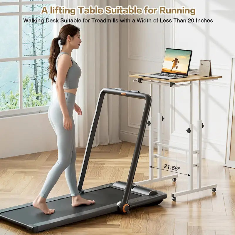Portable Rolling Desk with Adjustable Height and Wheels