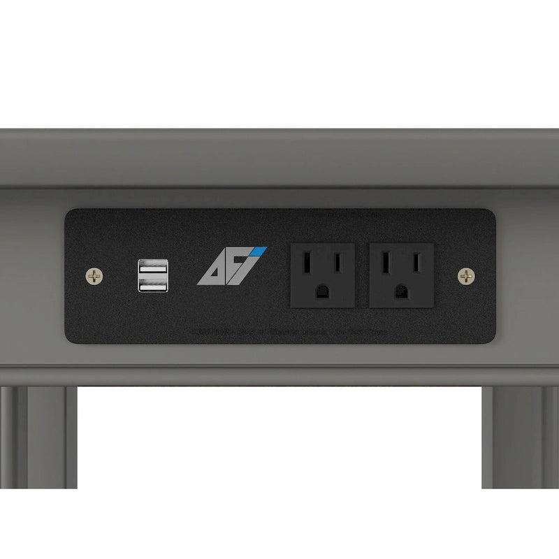 Beistelltisch mit USB-Ladestation, Grau