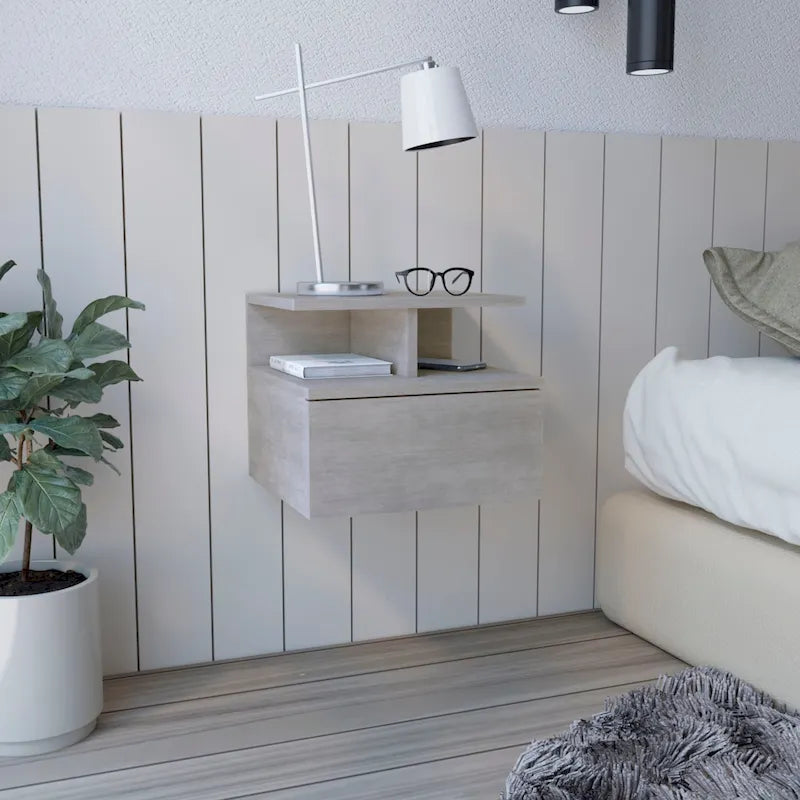 Floating Nightstand with Drawer