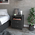 FM Furniture Oklahoma Nightstand with Two Drawers, and One Shelf