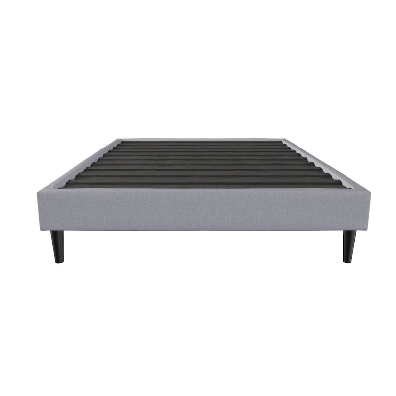 Contemporary Grey Upholstered Platform Bed