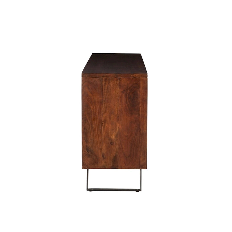 Sideboard aus Akazienholz, 68 Zoll, in Walnussholzoptik