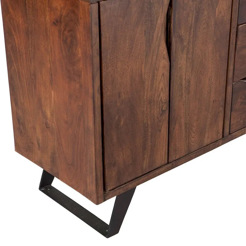 Sideboard aus Akazienholz, 68 Zoll, in Walnussholzoptik