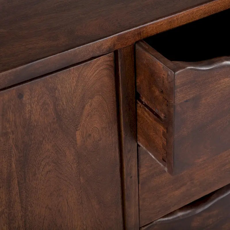 Sideboard aus Akazienholz, 68 Zoll, in Walnussholzoptik