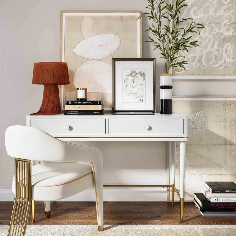 Art Deco Two Drawer Desk