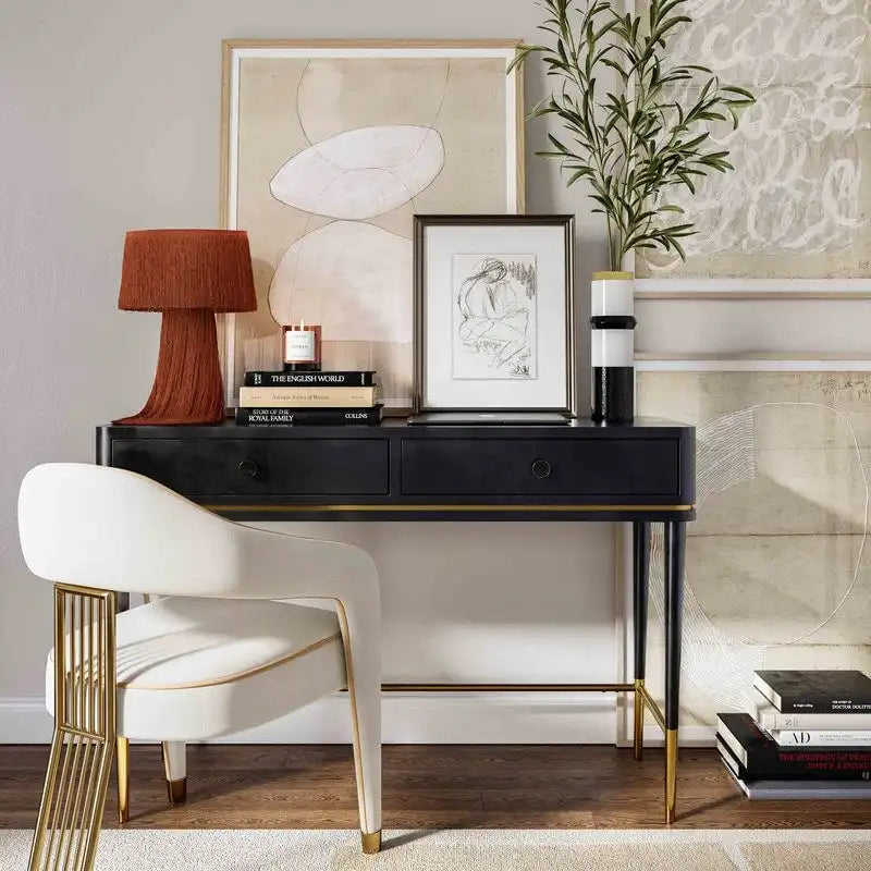 Art Deco Two Drawer Desk