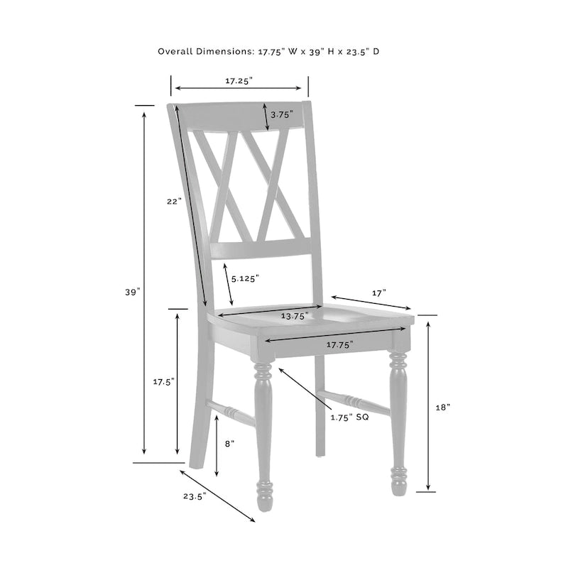 Esszimmerstuhl-Set aus 4 Teilen - 4 Stühle