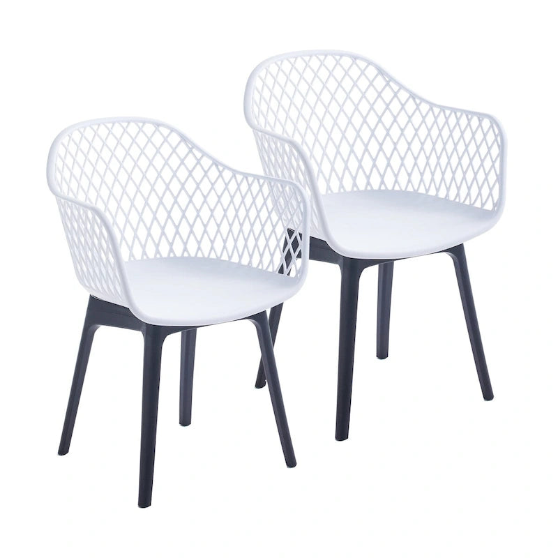 Dining Chairs Set Of 2, Plastic Shell And Legs