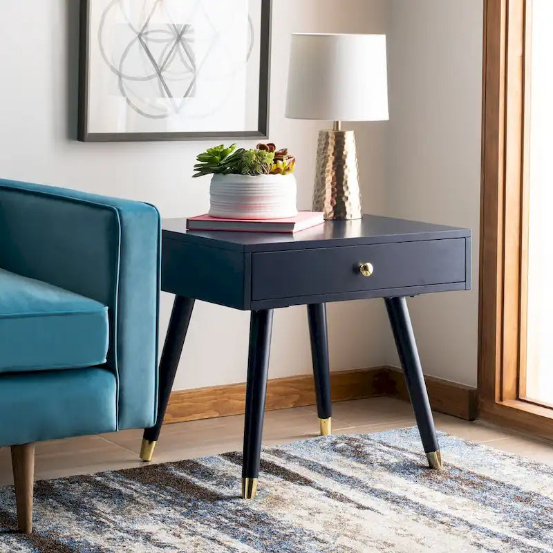 Gold Cap End Table - 24Wx24Dx22H