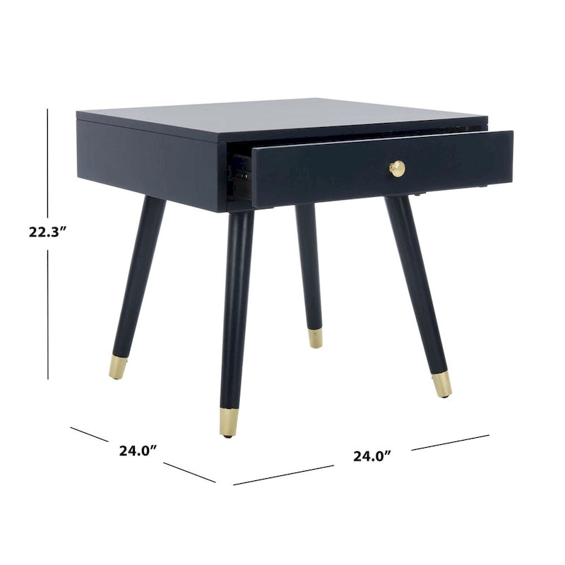 Gold Cap End Table - 24Wx24Dx22H