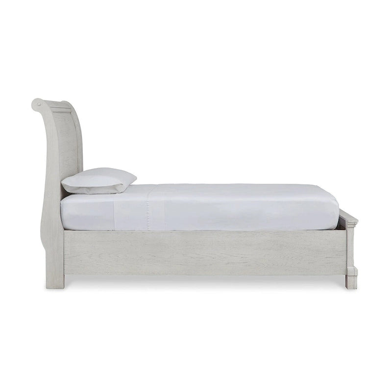 Antique White Twin Sleigh Storage Bed