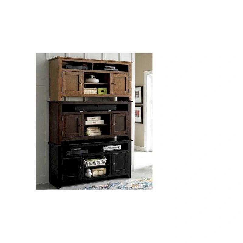 Console de divertissement en bois de pin de 58 pouces