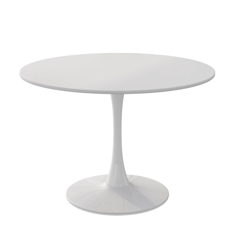 Modern Round Dining Table with Metal Base