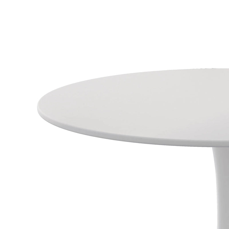 Modern Round Dining Table with Metal Base