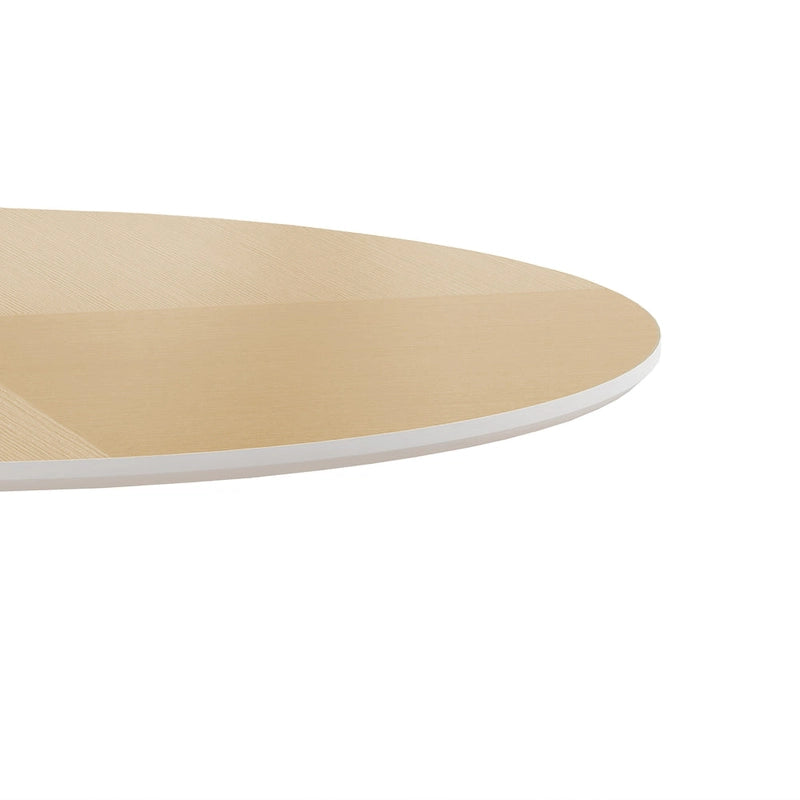 Modern Round Dining Table with Metal Base