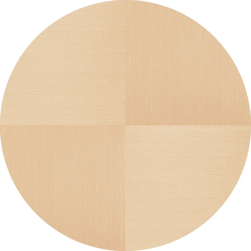 Modern Round Dining Table with Metal Base