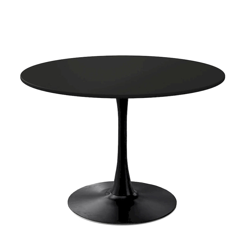 Modern Round Dining Table with Metal Base