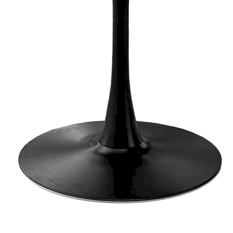 Modern Round Dining Table with Metal Base