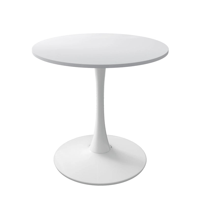 Modern Round Dining Table with Metal Base