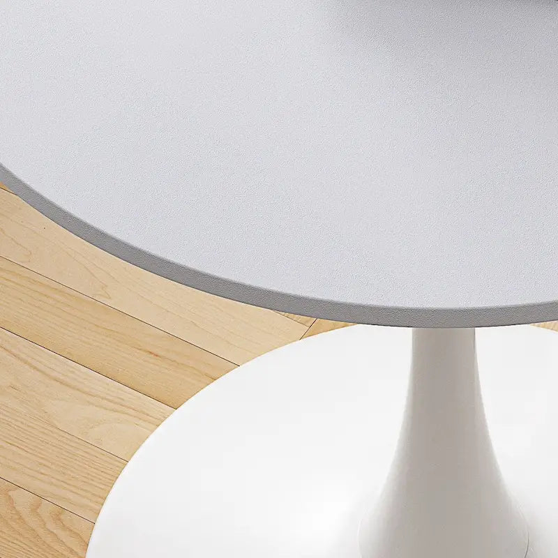 Modern Round Dining Table with Metal Base