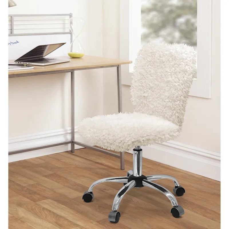 Glam Task Chair with Adjustable Height and 360° Swivel