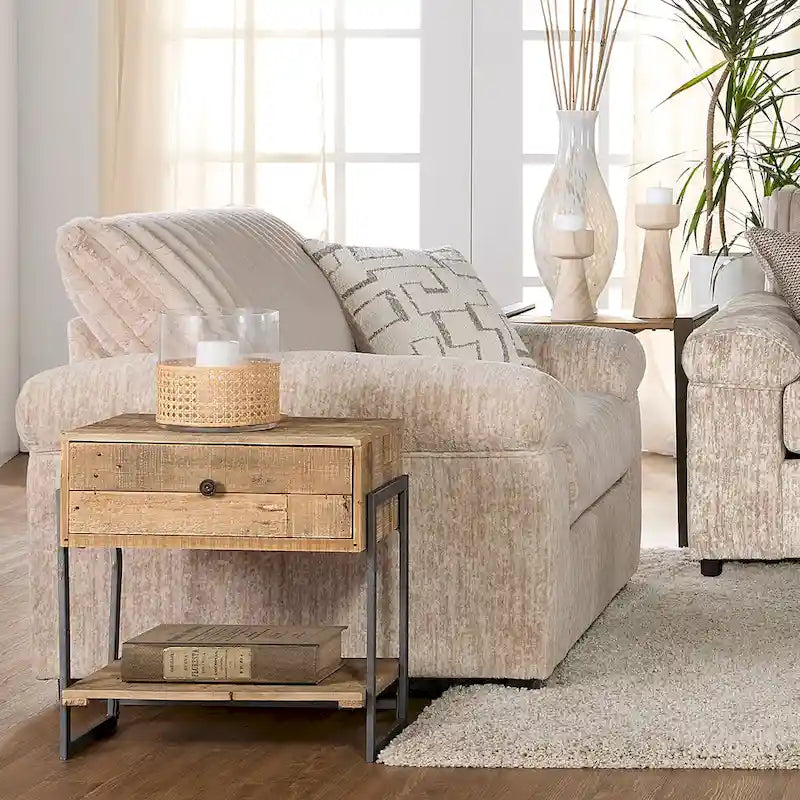 Set aus Kuschelsessel und Hocker aus Breitcord