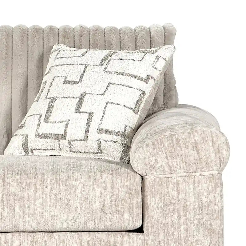 Set aus Kuschelsessel und Hocker aus Breitcord