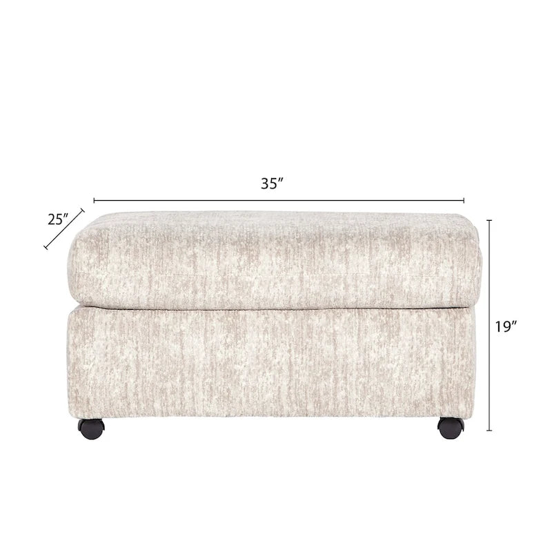 Set aus Kuschelsessel und Hocker aus Breitcord