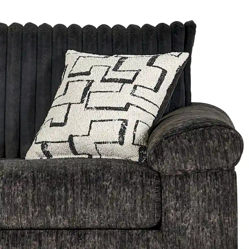 Set aus Kuschelsessel und Hocker aus Breitcord
