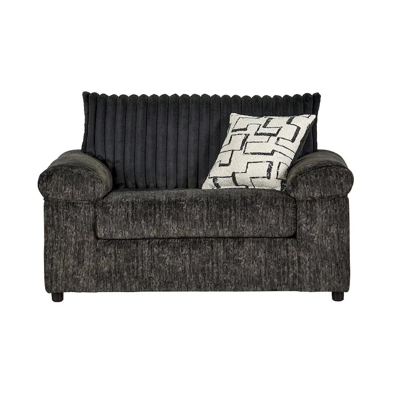 Set aus Kuschelsessel und Hocker aus Breitcord